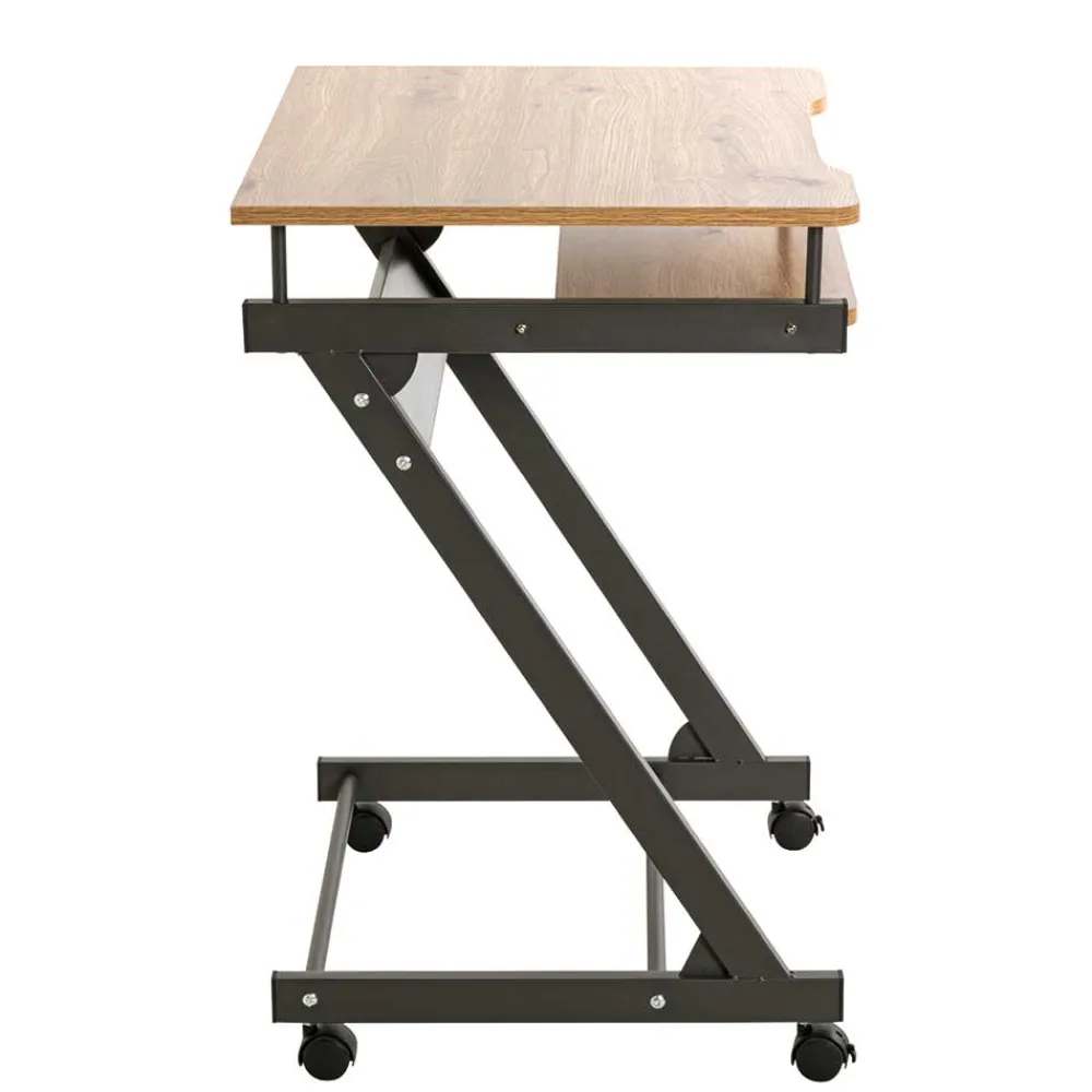 Wohnen 60x75x49 Mobiler Computertisch in Eiche Optik - Matanzas