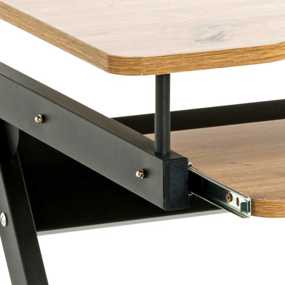 Wohnen 60x75x49 Mobiler Computertisch in Eiche Optik - Matanzas