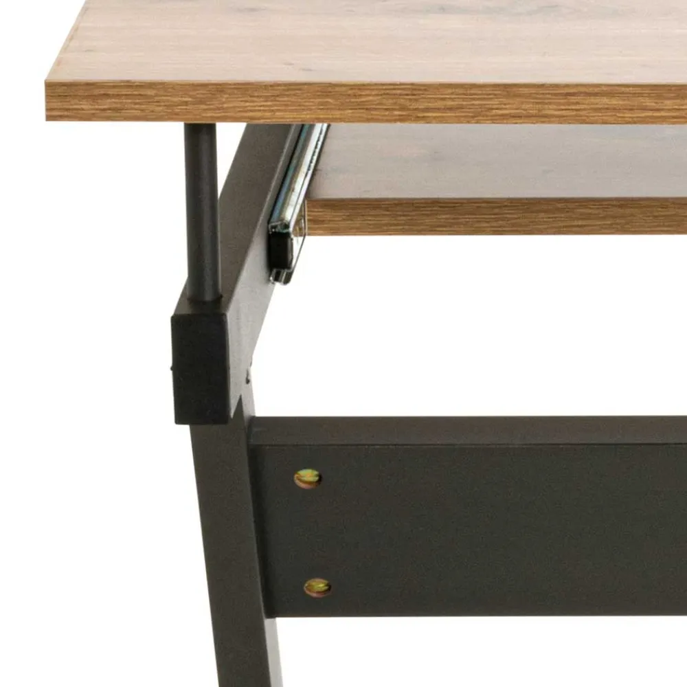 Wohnen 60x75x49 Mobiler Computertisch in Eiche Optik - Matanzas