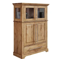 Wohnen 94x133x39 Modern Country Highboard aus Kiefer massiv - Noellisa