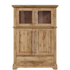 Wohnen 94x133x39 Modern Country Highboard aus Kiefer massiv - Noellisa