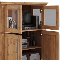 Wohnen 94x133x39 Modern Country Highboard aus Kiefer massiv - Noellisa