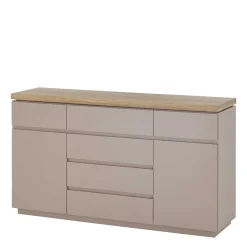 Wohnen 150x86x40 Moderne Kombi-Kommode in Taupe - Anja