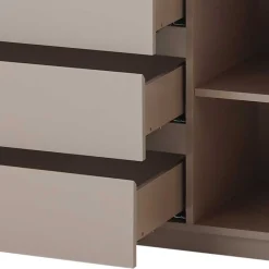 Wohnen 150x86x40 Moderne Kombi-Kommode in Taupe - Anja