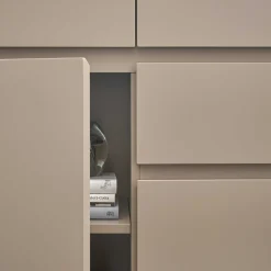 Wohnen 150x86x40 Moderne Kombi-Kommode in Taupe - Anja