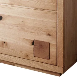 Wohnen 103x148x40 Modernes Holz-Highboard mit Glaseinsatz - Embleys