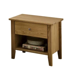 Wohnen 47x50x37 Nachtkommode aus Wildeiche Massivholz - Cilian