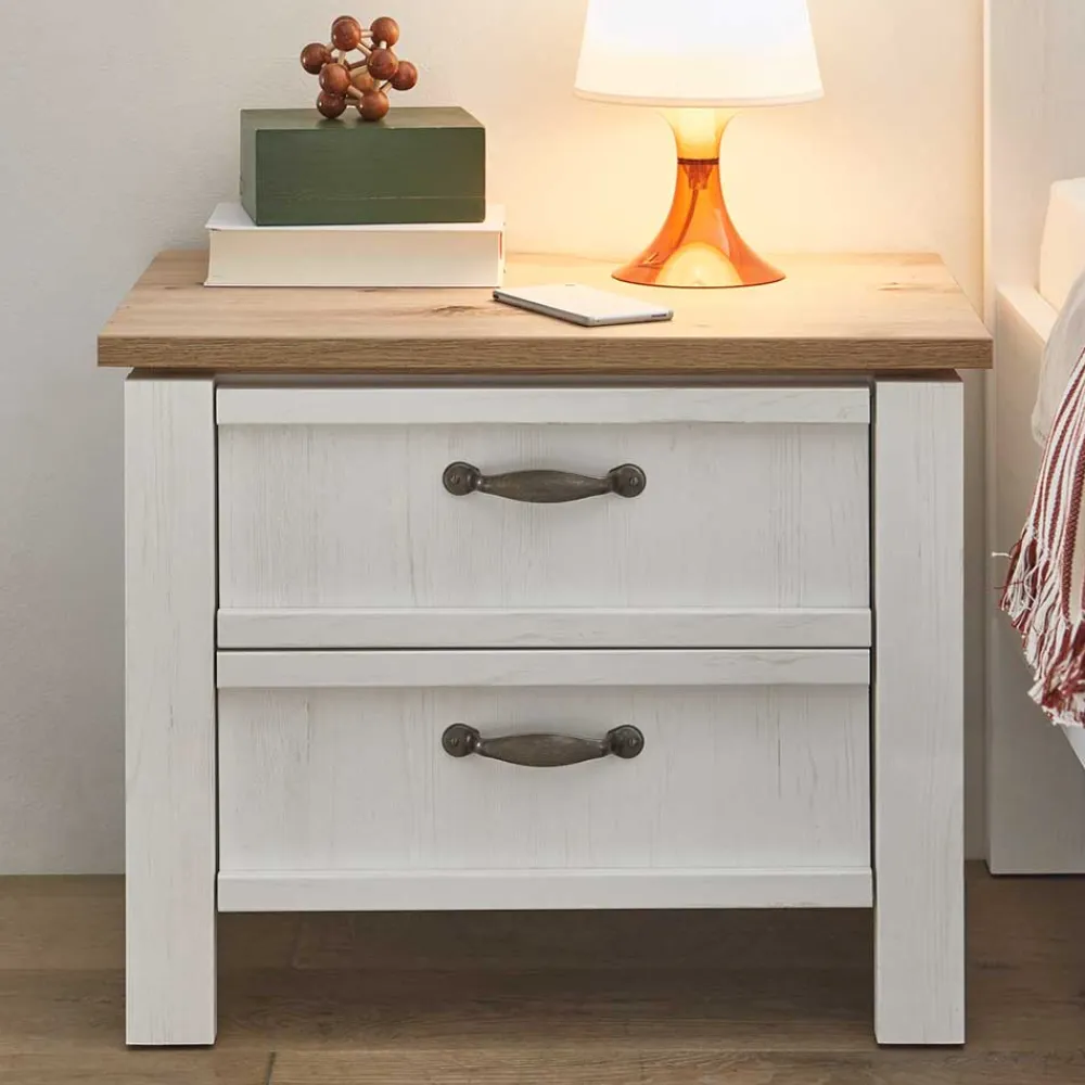 Wohnen 62x50x41 Nachtkommode im Landhausstil - Malvissa