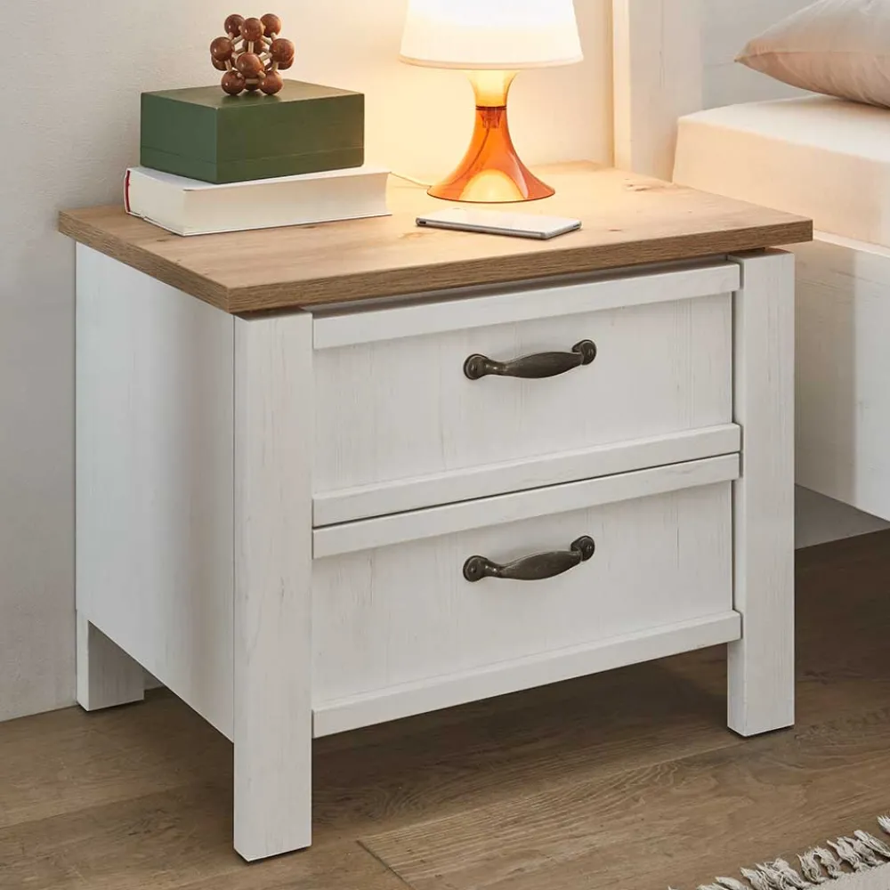 Wohnen 62x50x41 Nachtkommode im Landhausstil - Malvissa