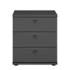 Wohnen Nachttische*50x57x36 Nachtkommode in Dunkelgrau - Mataram