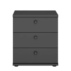 Wohnen Nachttische*50x57x36 Nachtkommode in Dunkelgrau - Mataram