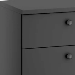 Wohnen Nachttische*50x57x36 Nachtkommode in Dunkelgrau - Mataram