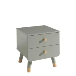 Wohnen 44x46x40 Nachtkommode in Graugrün & Gold - Ofmany