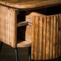 Wohnen 45x60x40 Nachtkommode in Holz Sandfarben - Pysero