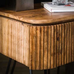 Wohnen 45x60x40 Nachtkommode in Holz Sandfarben - Pysero