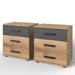 Wohnen Sideboards & Kommoden|Kommoden*52x58x38 Nachtkommode in Plankeneiche Optik - Enegal