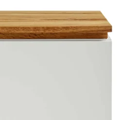 Wohnen Nachttische*48x59x40 Nachtkommode in Weiß & Eiche - Sennpa