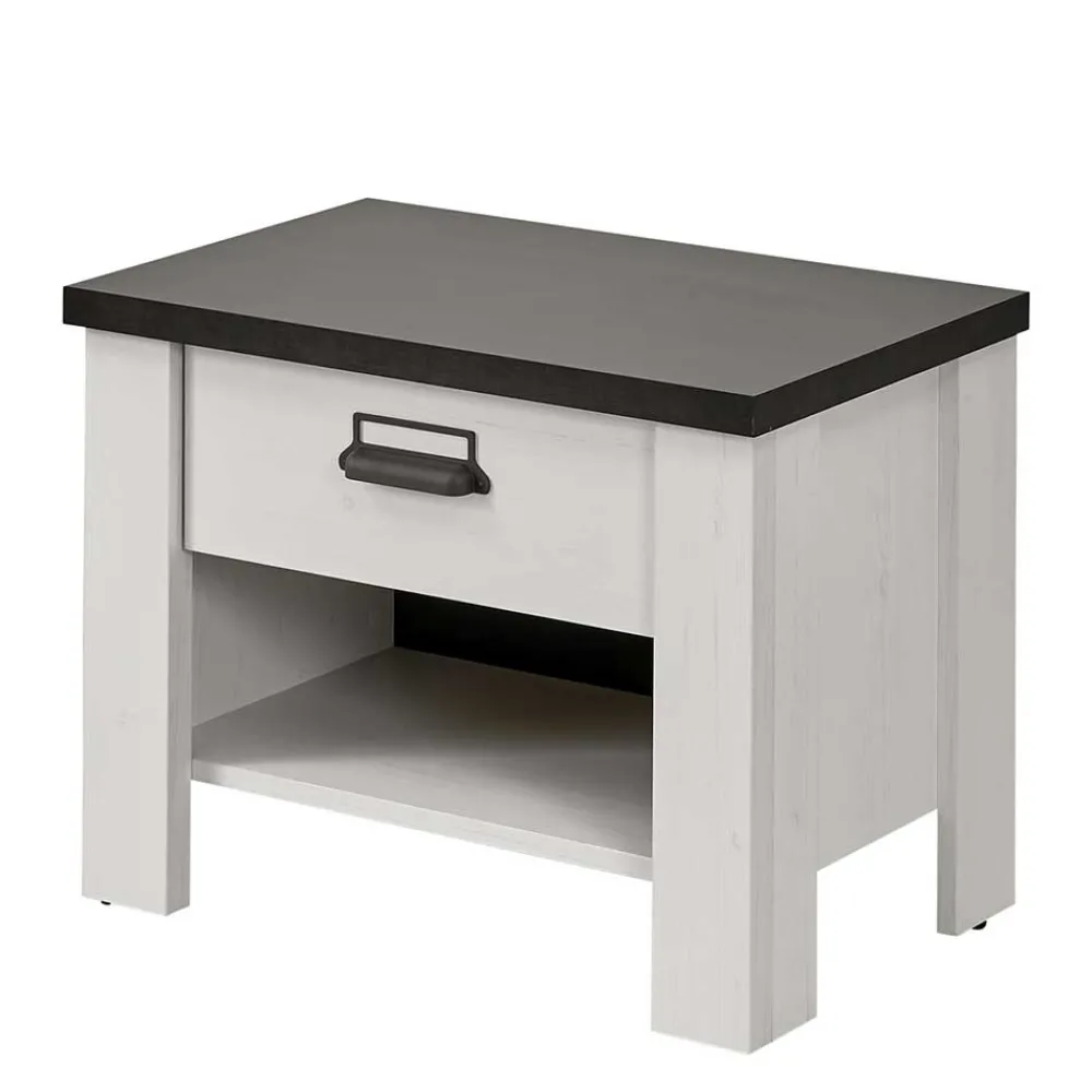 Wohnen Nachttische|Sideboards & Kommoden*60x46x39 Nachtkommode mit Fach und Schublade - Tramos