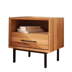 Wohnen 51x50x40 Nachtkommode mit Fach & Schublade - Kerfa