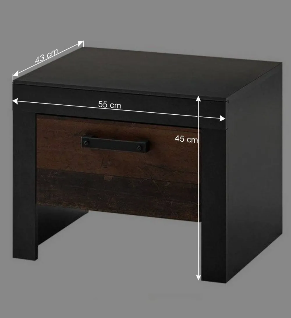 Wohnen Kommoden|Nachttische*55x45x43 Nachtkommode mit Wangengestell - Timuras