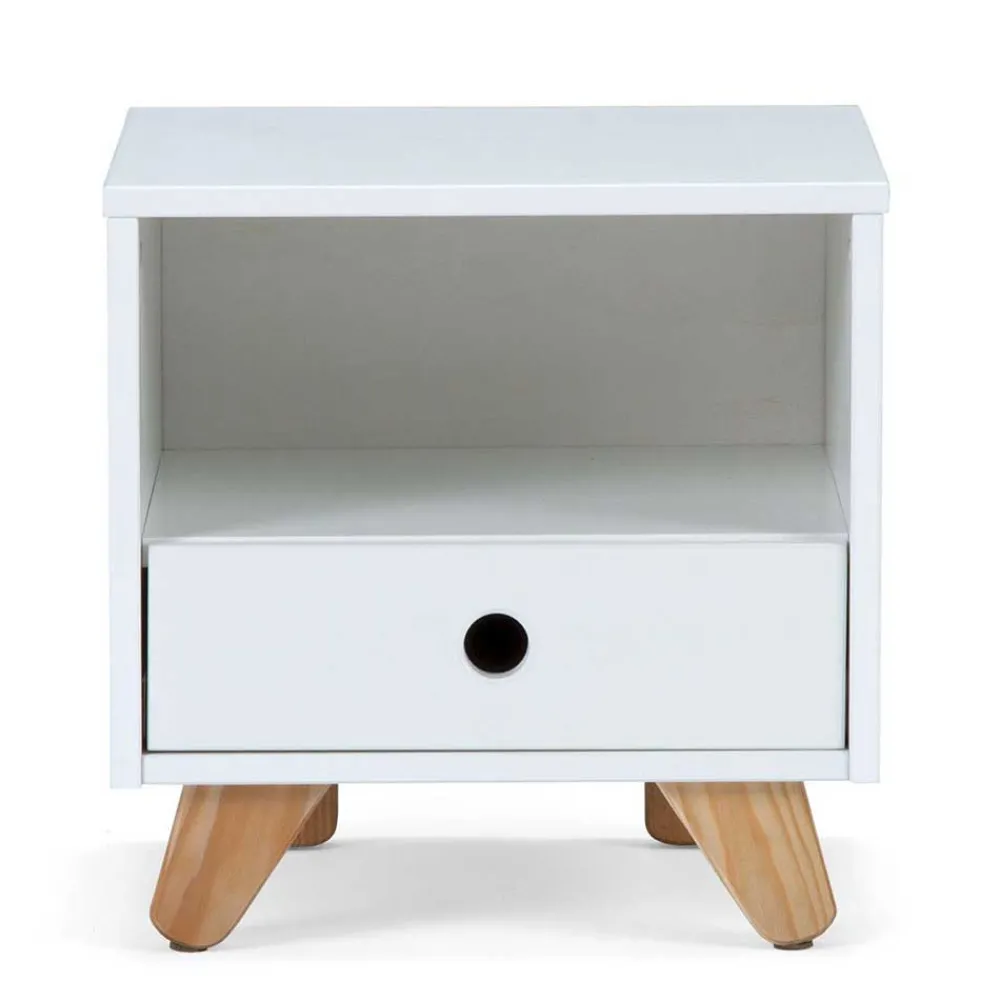 Kinder Wohnen 40x40x35 Nachtschrank mit Fach & Schublade - Kinfada