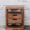Wohnen Nachttische*45x55x35 Nachttisch aus Holz - Etersa