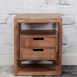 Wohnen Nachttische*45x55x35 Nachttisch aus Holz - Etersa