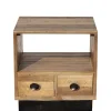 Wohnen 45x50x45 Nachttisch aus Recyclingholz - Dulcinus