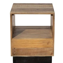 Wohnen 45x50x45 Nachttisch aus Recyclingholz - Dulcinus