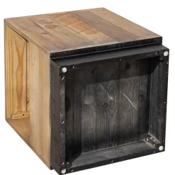 Wohnen 45x50x45 Nachttisch aus Recyclingholz - Dulcinus