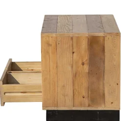 Wohnen 45x50x45 Nachttisch aus Recyclingholz - Dulcinus