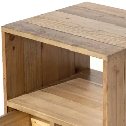 Wohnen 45x50x45 Nachttisch aus Recyclingholz - Dulcinus