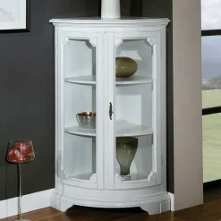 Wohnen Wohnzimmerschränke|Vintage Möbel*52x112x52 Niedrige Eckvitrine im Vintage Look - Zarinas