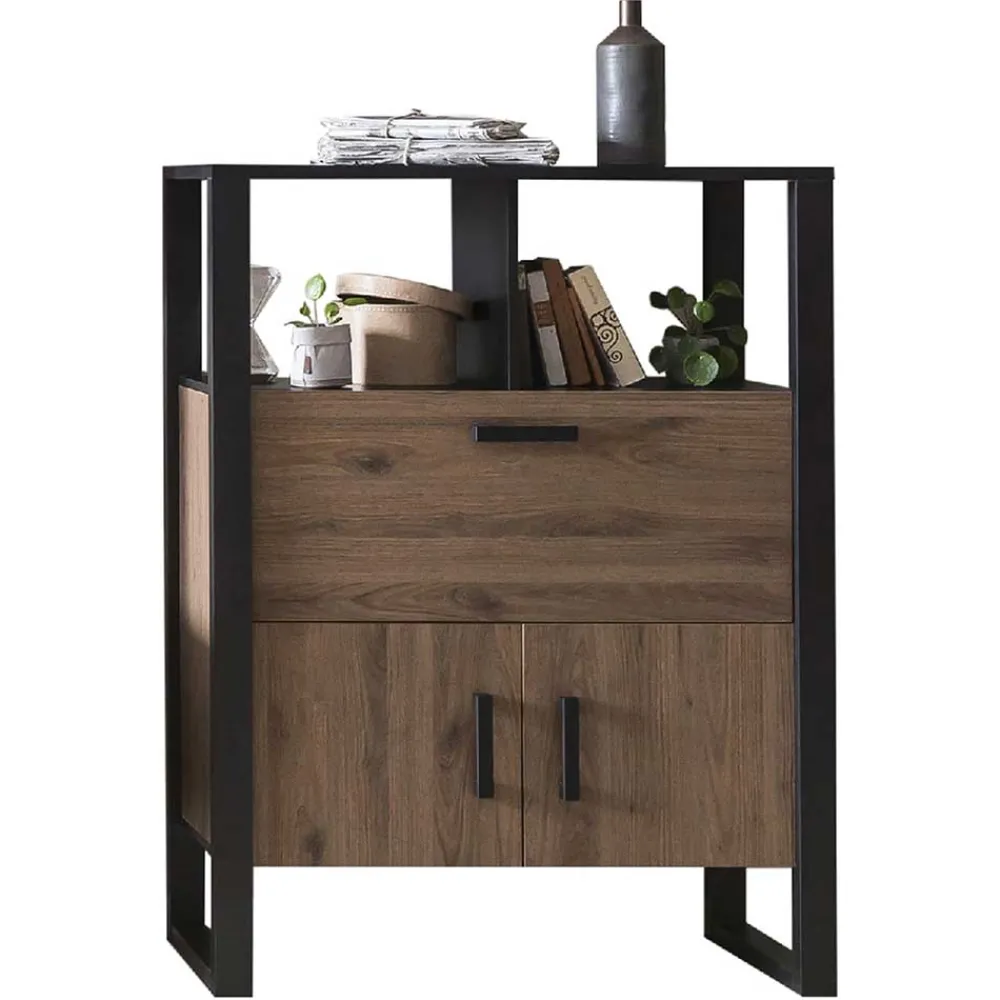 Wohnen Esszimmerschränke*101x134x39 Offener Schrank in Nussbaum NB - Dudleys