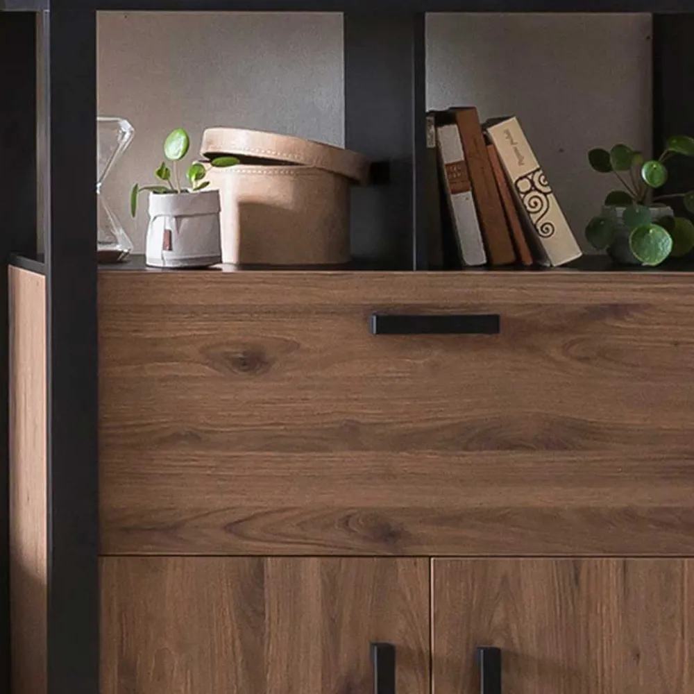 Wohnen Esszimmerschränke*101x134x39 Offener Schrank in Nussbaum NB - Dudleys