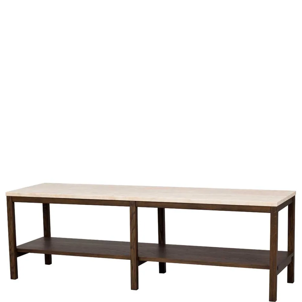 Wohnen Sideboards & Kommoden|Sideboards & Kommoden*140x45x40 Offenes Regal in Beige Travertin - Calumha