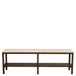 Wohnen Sideboards & Kommoden|Sideboards & Kommoden*140x45x40 Offenes Regal in Beige Travertin - Calumha