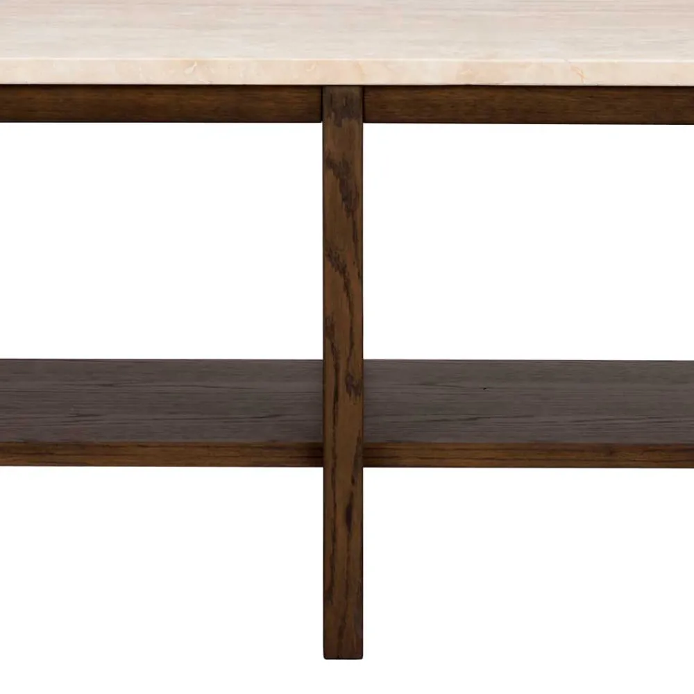 Wohnen Sideboards & Kommoden|Sideboards & Kommoden*140x45x40 Offenes Regal in Beige Travertin - Calumha