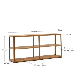 Wohnen Büro-Raumteiler*180x81x40 Offenes Standregal mit vier Fächern - Mercana