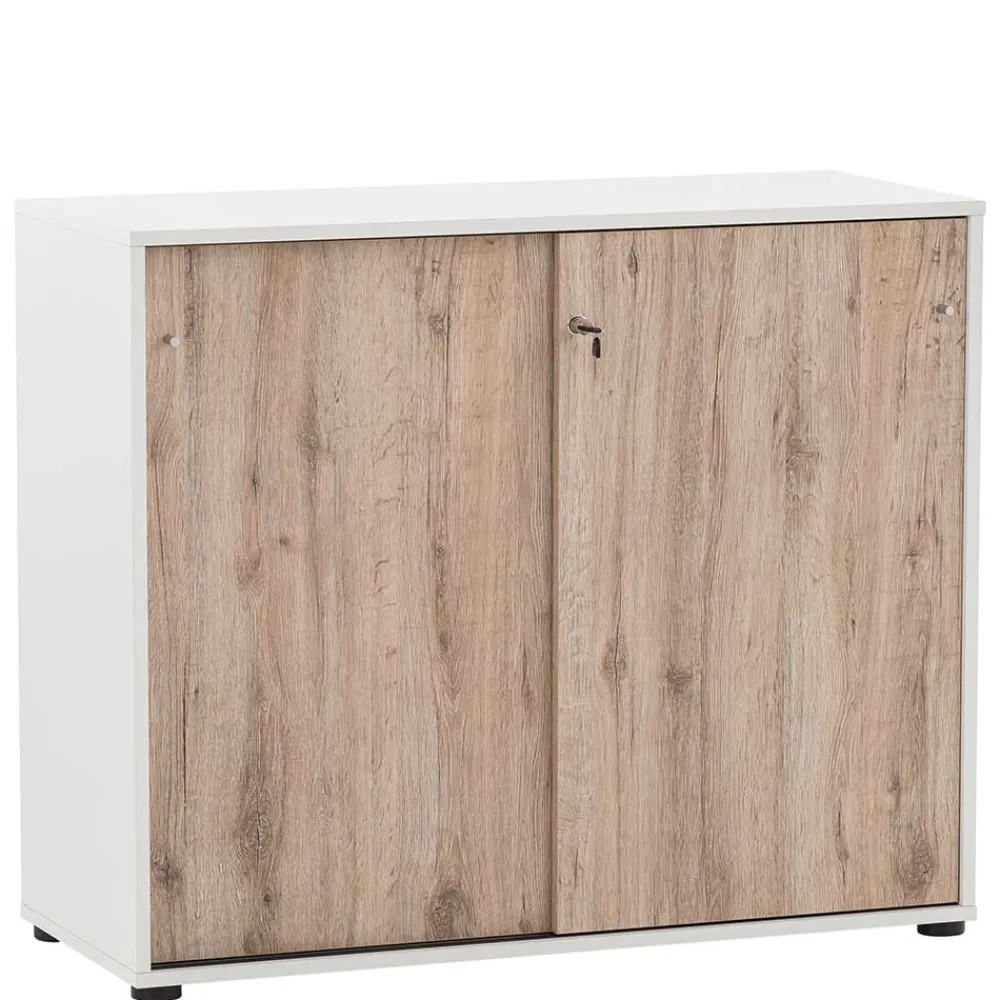 Wohnen Büroschränke*100x84x41 Office Schrank mit Schiebetüren - Laganzo