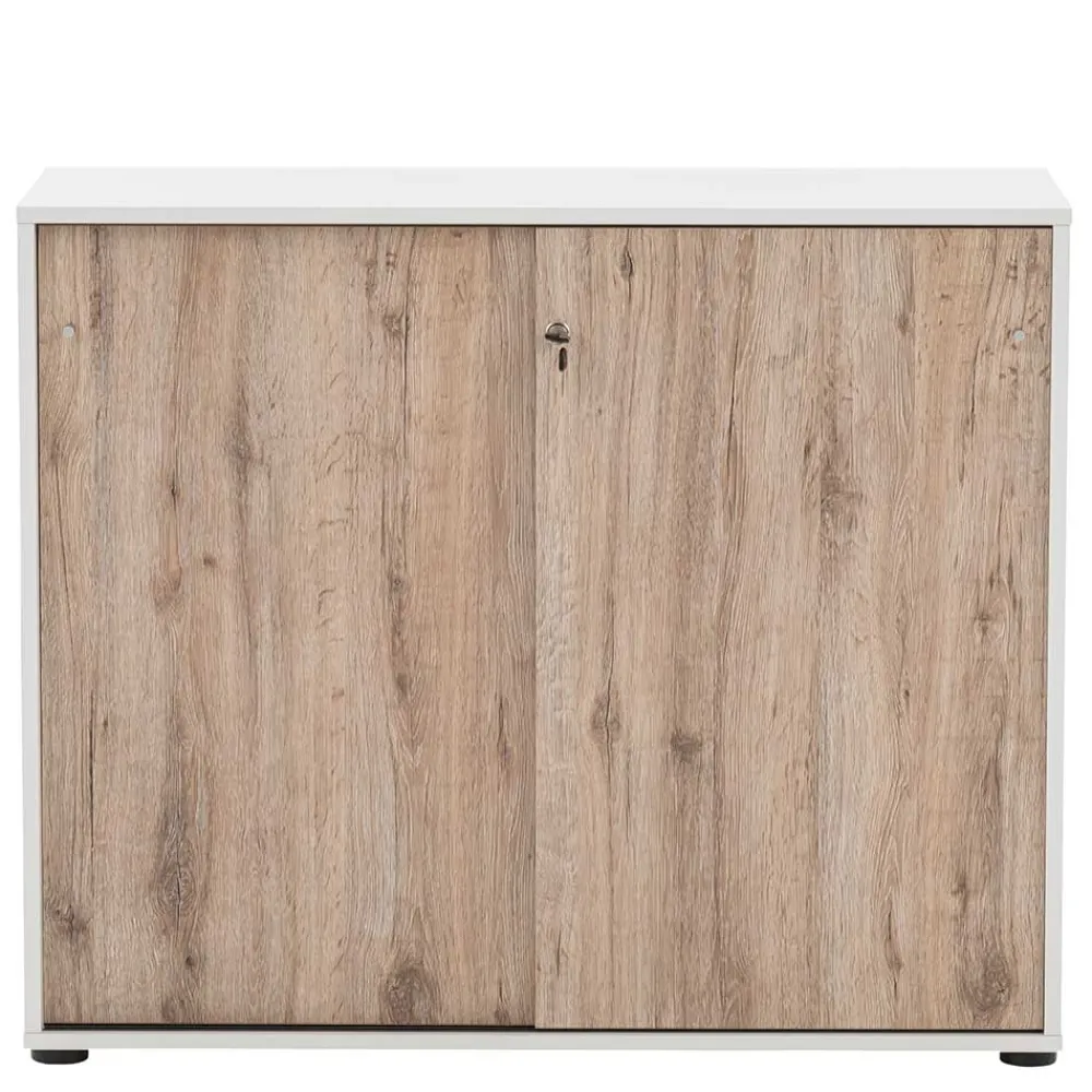 Wohnen Büroschränke*100x84x41 Office Schrank mit Schiebetüren - Laganzo