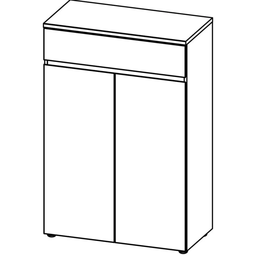 Wohnen Büroschränke*80x120x40 Office Vertiko in Wildeiche Optik - Contrage