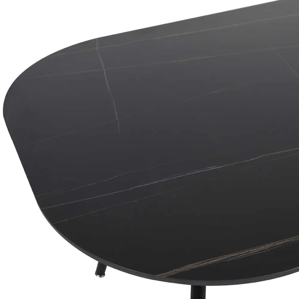 Wohnen 150x75x90 Ovaler Esstisch aus Sinterstein - Bostian