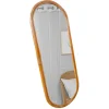 Wohnen 44x120x4 Ovaler Wandspiegel mit Rattan Rahmen - Offia