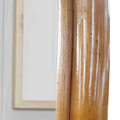 Wohnen 44x120x4 Ovaler Wandspiegel mit Rattan Rahmen - Offia