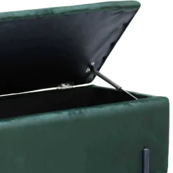 Wohnen 95x46x37 Polsterbank in Grün Samt - Vongura