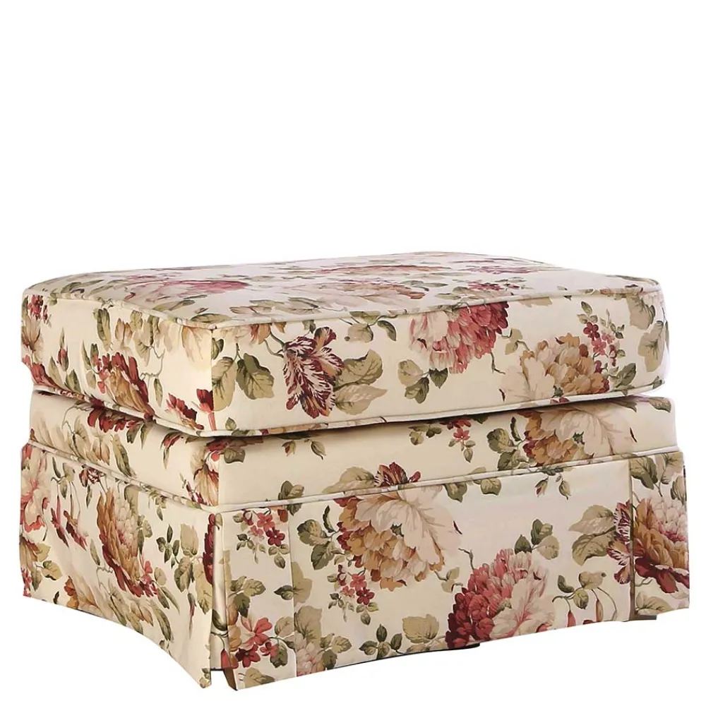 Wohnen Barhocker|Sessel & Hocker*74x52x60 Polsterhocker mit Blumen Stoff - Kammas