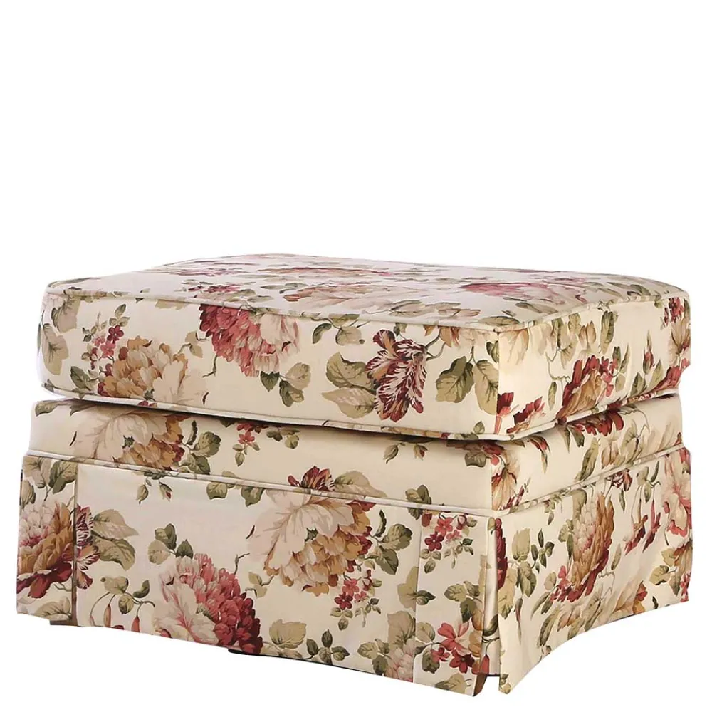 Wohnen Barhocker|Sessel & Hocker*74x52x60 Polsterhocker mit Blumen Stoff - Kammas