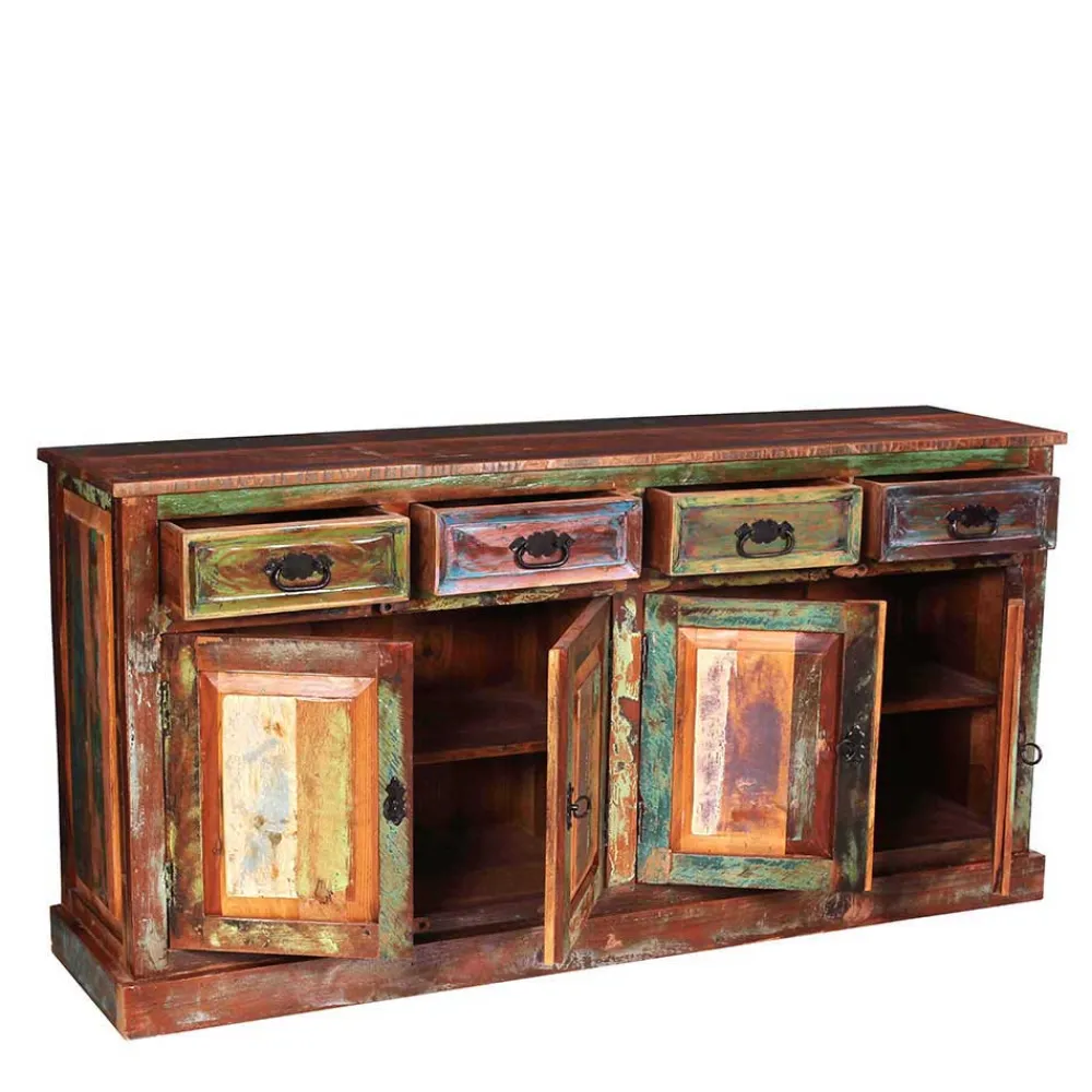 Wohnen 160x190x40 Recyclingholz Anrichte im Shabby Chic - Jamaica