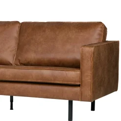 Wohnen 266x85x213 Recyclingleder Ecksofa in Cognac Braun - Huropa